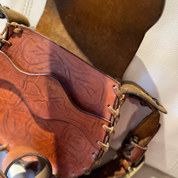 Vintage - Brown Handmade Leather Western Purse - Picture 5 of 5
